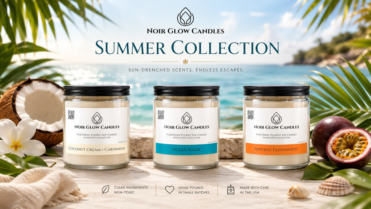 Summer Scented Candles | Tropical & Coastal Home Fragrance | Noir Glow Candles - Noir Glow Candles